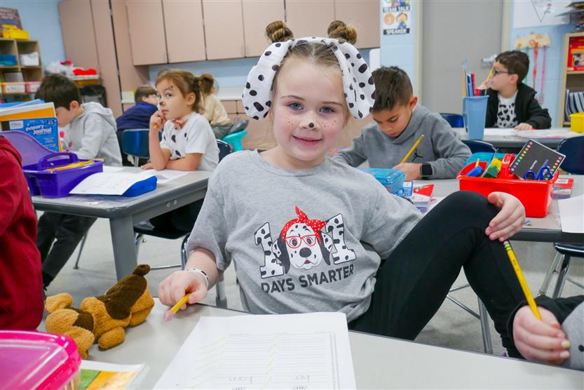girl dressed as dalmatian